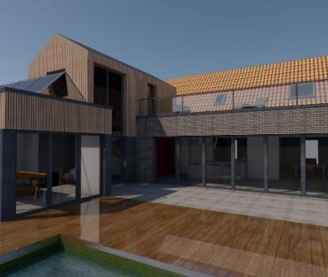 Extension d'une maison individuelle en ossature bois de 70 m².