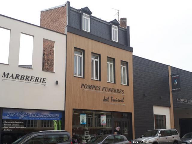 Rénovation des salons funéraires Traisnel à Armentières par Cédric Demol Architecture